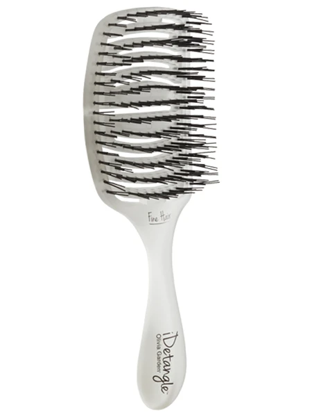Brosse I Detangle Blanche Cheveux Fins Olivia Garden 3 Brosse I Detangle Blanche Cheveux Fins Olivia Garden